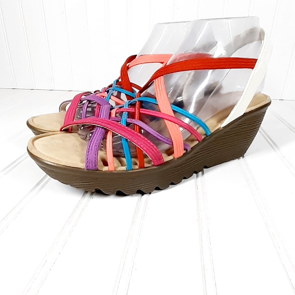 NEW Skechers Womens Parallel - Crossed Wires -Wedge Sandals - Picture 3 of 15